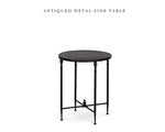 Park Hill | Antiqued Metal Round Side Table