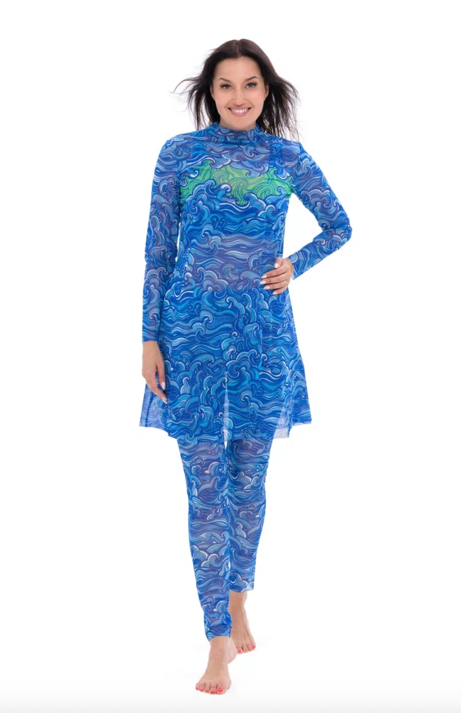 Waves Burkini With Hood