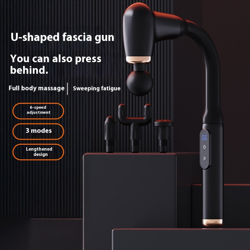 2026 New Smart Curved Hook Fascia Gun Electric Massager