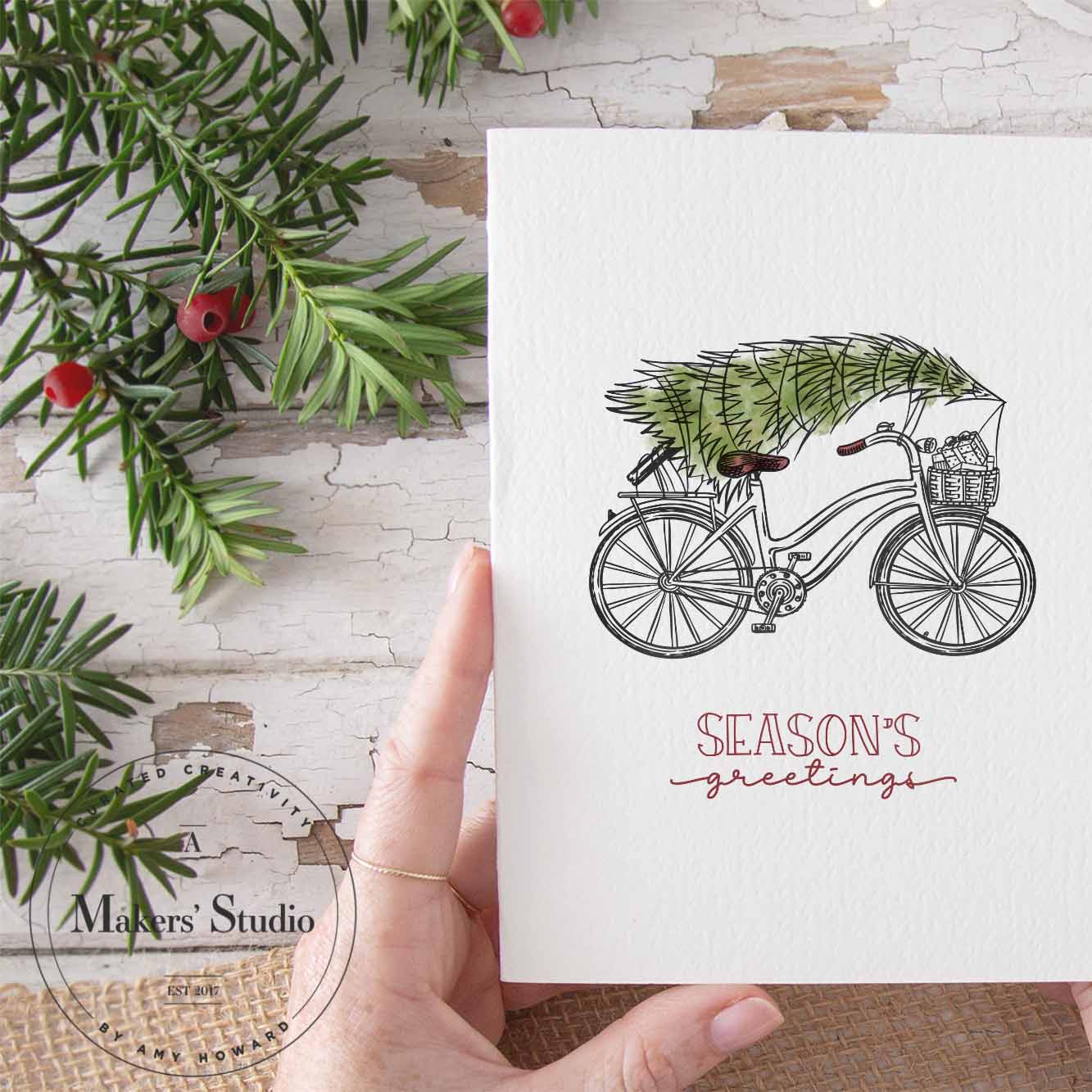 Season's Greetings - Mesh Stencil 12x18