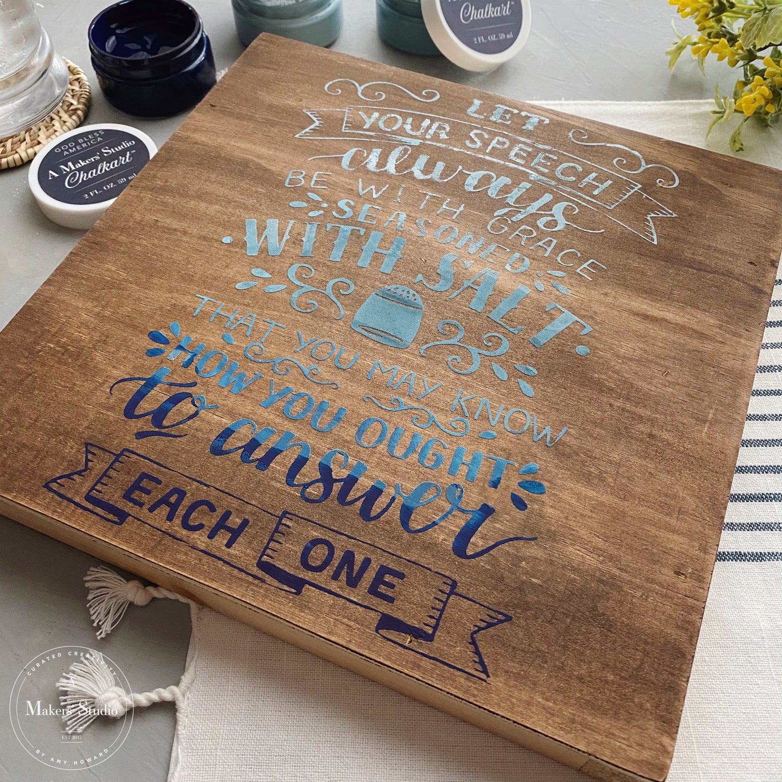 Seasoned with Salt - Mesh Stencil 8.5x11