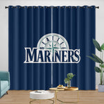 Seattle Mariners Curtains Blackout Window Drapes Room Decoration