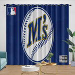 Seattle Mariners Curtains Blackout Window Drapes Room Decoration