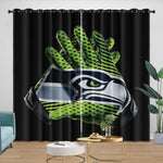 Seattle Seahawks Curtains Blackout Window Drapes Room Decoration