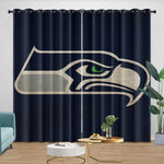 Seattle Seahawks Curtains Blackout Window Drapes Room Decoration