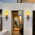 Pack of 2 Rustic Outdoor Wall Lights LED Flame Torch Lamps E27 Garden Lighting