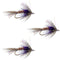 3 Pack Purple Shakey Bealy Fall Soft Hackle Wet Fly - Hook Size 10