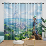 Shangri-La Frontier Curtains Blackout Window Drapes Room Decoration