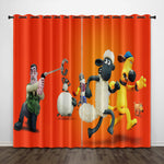 Shaun the Sheep Curtains Pattern Blackout Window Drapes