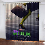 She Hulk Curtains Blackout Cosplay Window Drapes for Room Decoration