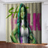 She Hulk Curtains Blackout Cosplay Window Drapes for Room Decoration