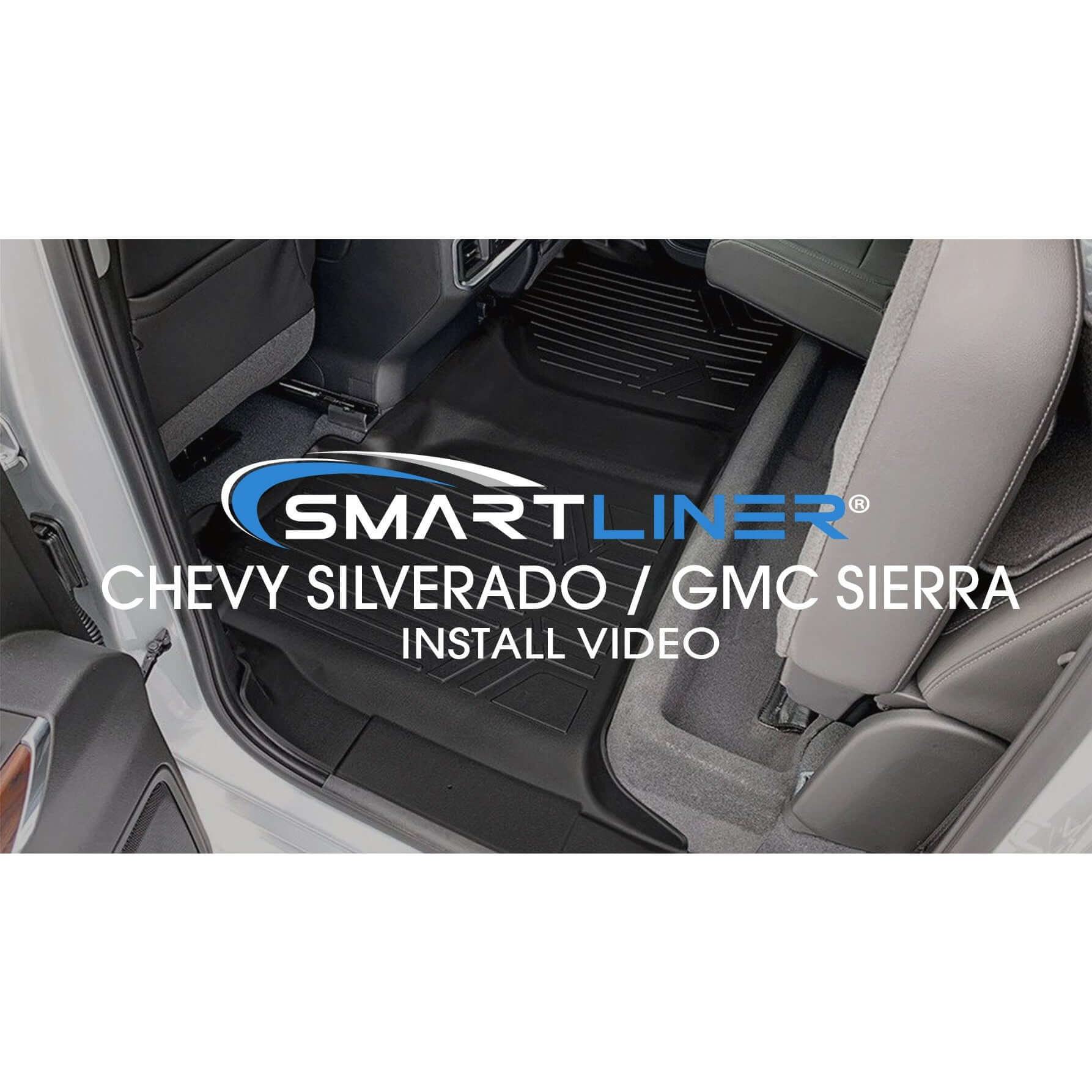SMARTLINER Custom Fit Floor Liners For 2019-2022 Silverado/Sierra 2500/3500 Crew Cab with 1st Row Bench Seat