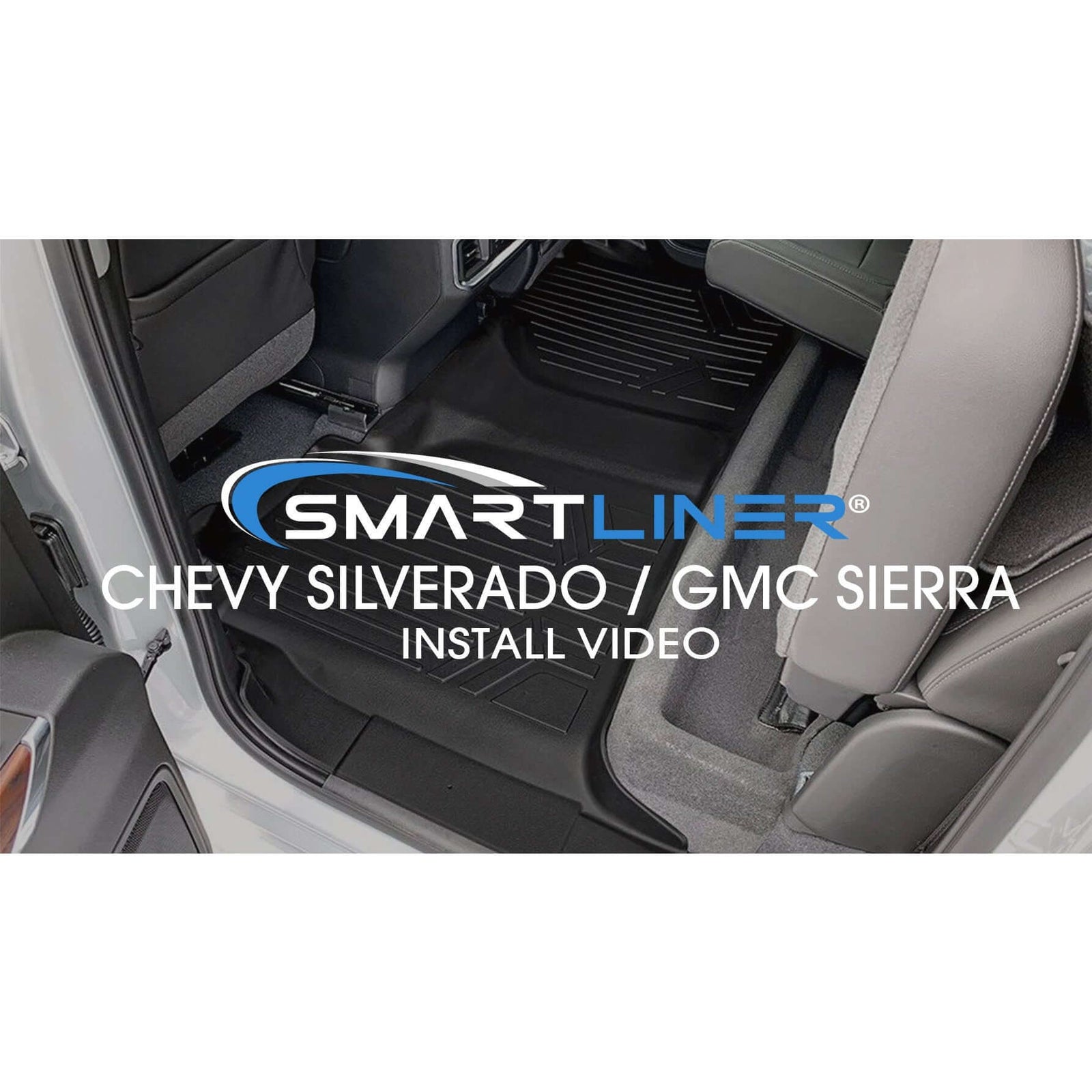 SmartCoverage™ Custom Fit Floor Liners For 2019-2024 Chevrolet Silverado 1500 Crew Cab with Vinyl Flooring and 1st Row Bench Seat (No OTH Coverage) and 2nd Row Underseat Storage