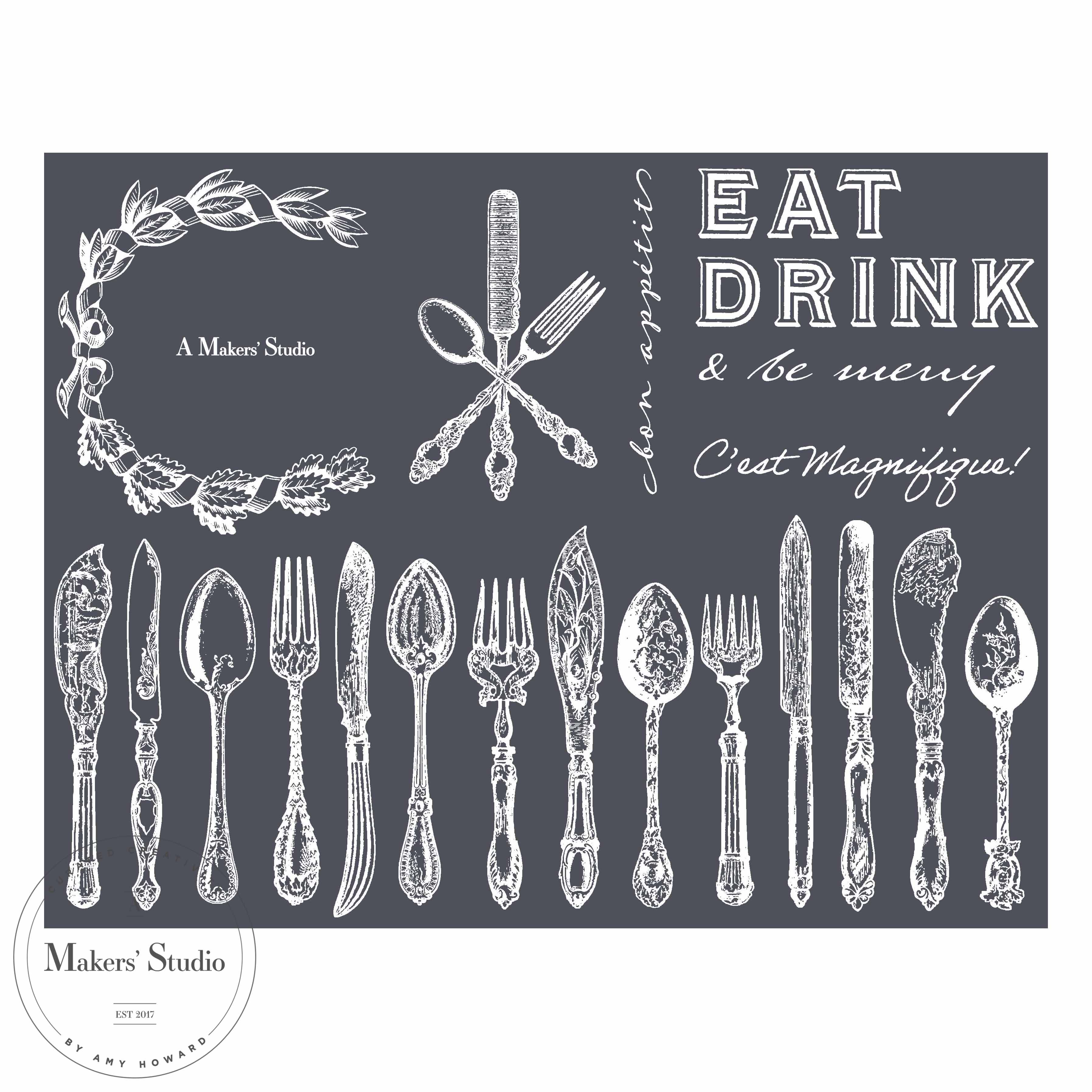 Silverware - Mesh Stencil 8.5x11