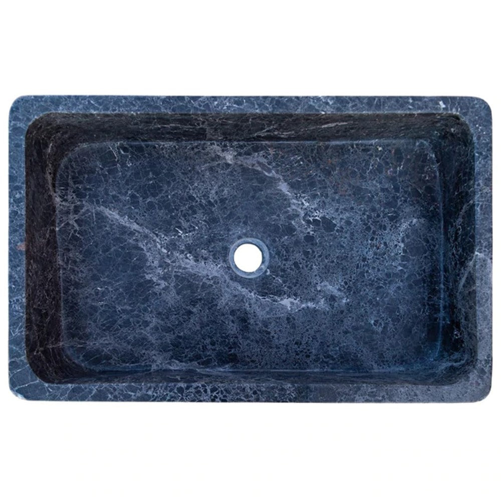 Natural Stone Sirius Black Marble Farmhouse Sink Polished  (W)16