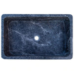 Natural Stone Sirius Black Marble Farmhouse Sink Polished  (W)16" (L)24" (H)6"