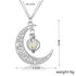 Moonstone Pendant Necklace Stainless Steel Moonstone Jewelry Women Gift