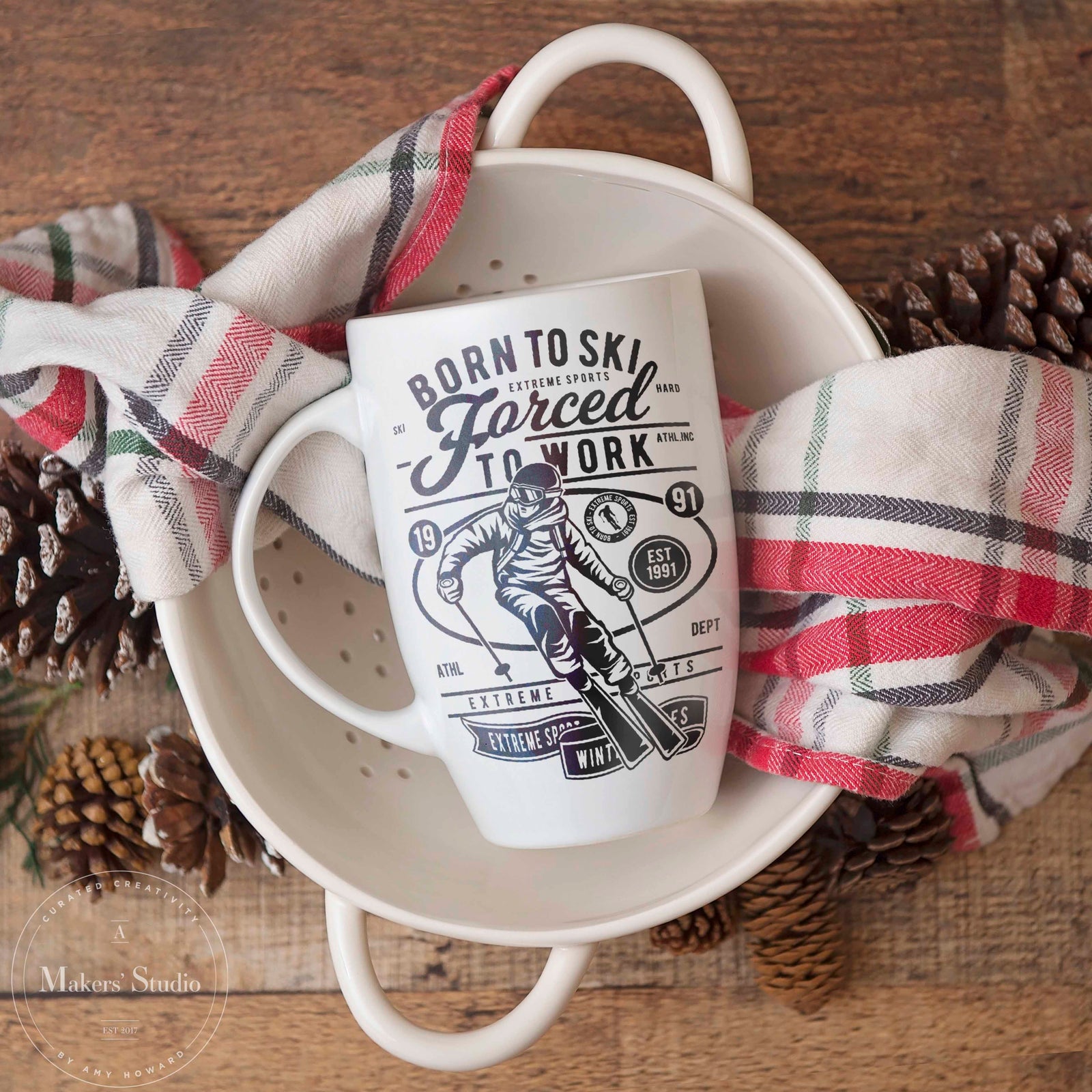 Ski In to Christmas - Mesh Stencil 9x12