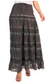 Sakkas Lace and Ribbon Peasant Boho Skirt