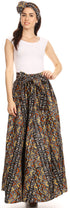 Sakkas Asma Convertible Traditional Wax Print Adjustable Strap Maxi Skirt Dress