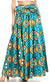 Sakkas Asma Convertible Traditional Wax Print Adjustable Strap Maxi Skirt Dress