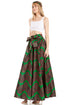 Sakkas Asma's Second Convertible Traditional Wax Print Maxi Skirt with Adjustable Straps