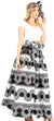 Sakkas Asma Convertible Traditional Wax Print Adjustable Strap Maxi Skirt Dress