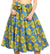 Sakkas Ama Women's Vintage Circle African Ankara Print Midi Skirt with Pockets