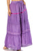Sakkas Solid Embroidered Gypsy / Bohemian Full / Maxi / Long Cotton Skirt
