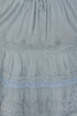 Sakkas Solid Embroidered Crochet Lace Trim Gypsy Bohemian Mid Length Cotton Skirt