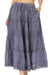 Sakkas Solid Embroidered Crochet Lace Trim Gypsy Bohemian Mid Length Cotton Skirt