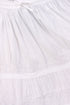 Sakkas Solid Embroidered Crochet Lace Trim Gypsy Bohemian Mid Length Cotton Skirt