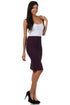 Sakkas Petite High Waist Stretch Pencil Skirt with Shirred Waist Detail