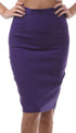 Sakkas Petite High Waist Stretch Pencil Skirt with Shirred Waist Detail
