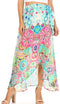 Sakkas Amaia Women's Maxi Floral Print Boho Summer Casual Long Wrap Skirt Cover-up