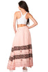 Sakkas Sandra Women's Casual Long Maxi Boho Gypsy Skirt Elastic Waist & Pockets