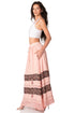 Sakkas Sandra Women's Casual Long Maxi Boho Gypsy Skirt Elastic Waist & Pockets