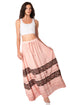 Sakkas Sandra Women's Casual Long Maxi Boho Gypsy Skirt Elastic Waist & Pockets