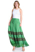 Sakkas Sandra Women's Casual Long Maxi Boho Gypsy Skirt Elastic Waist & Pockets
