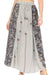 Sakkas Maran Women's Boho Embroidery Skirt with Lace Elastic Waist and Pockets