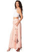 Sakkas Zarah Women's Boho Embroidery Gypsy Skirt with Lace Elastic Waist Pockets