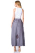 Sakkas Zarah Women's Boho Embroidery Gypsy Skirt with Lace Elastic Waist Pockets