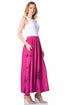Sakkas Zarah Women's Boho Embroidery Gypsy Skirt with Lace Elastic Waist Pockets