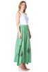 Sakkas Zarah Women's Boho Embroidery Gypsy Skirt with Lace Elastic Waist Pockets