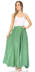 Sakkas Noemi Women's Long Maxi Summer Casual Boho Skirt Elastic Waist & Pockets