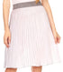Sakkas Amira Accordion Pleated Midi Crepe Slim Skirt with Elastic Waist