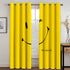 Smile Emoji Curtains Blackout Window Treatments Drapes for Room Decoration