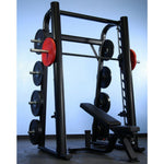 Smith Machine(85", 93") - Muscle D Fitness - Commercial Grade Smith Machine Plate Storage Black Silver