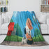 Snoopy Blanket Pattern Flannel Throw Kids Room Decoration