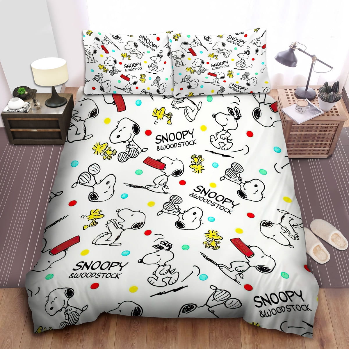 Snoopy Duvet Cover Pattern Kids Bedding Sets Without Filler